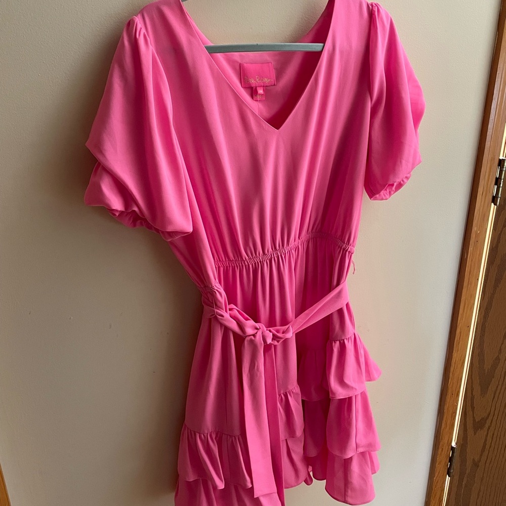 Lilly Pulitzer Martha Stretch Dress in Prosecco Pink size 16